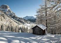 Schneeschuhwanderung zwischen Corvara und Colfosco